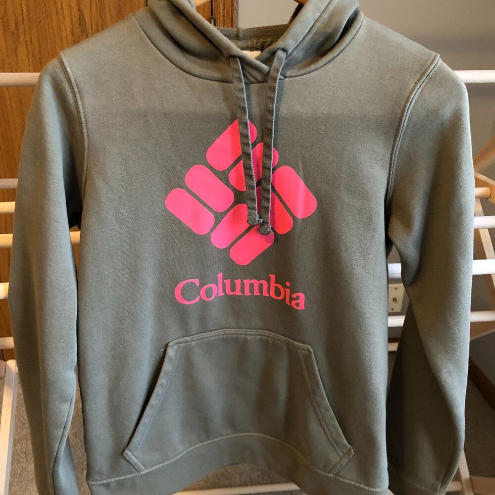 Columbia Women's Pullover Hoodie Green/Pink Size XS